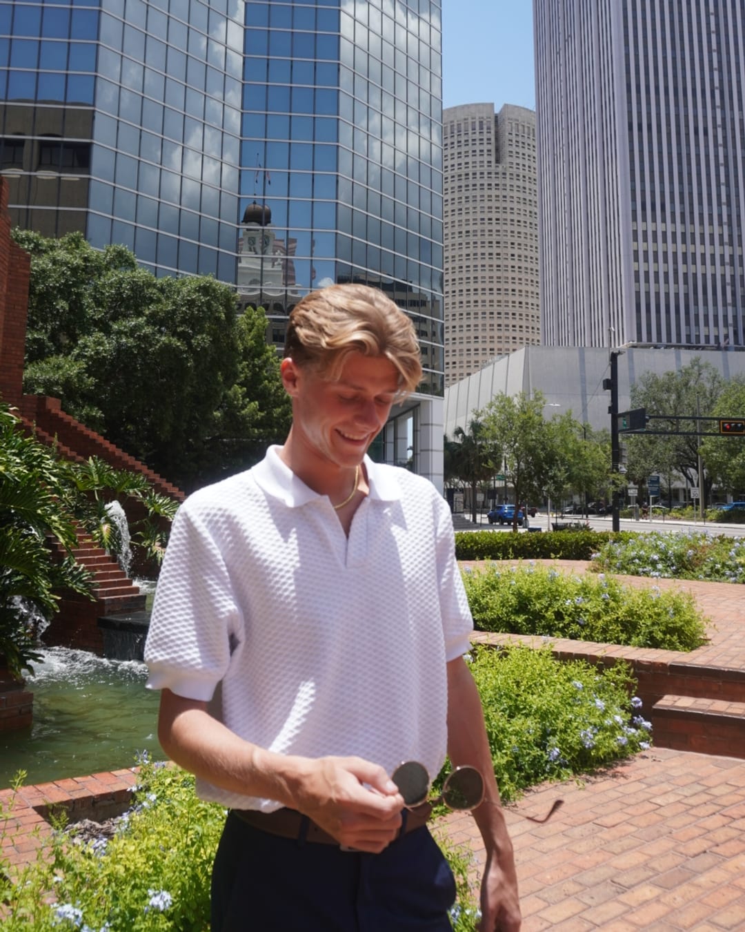 Philip Smith, licensed insurance agent, in downtown Tampa, Florida